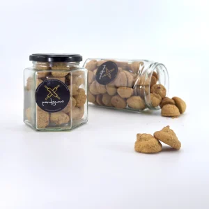 Cookies de millo con chocolate ruby e noces