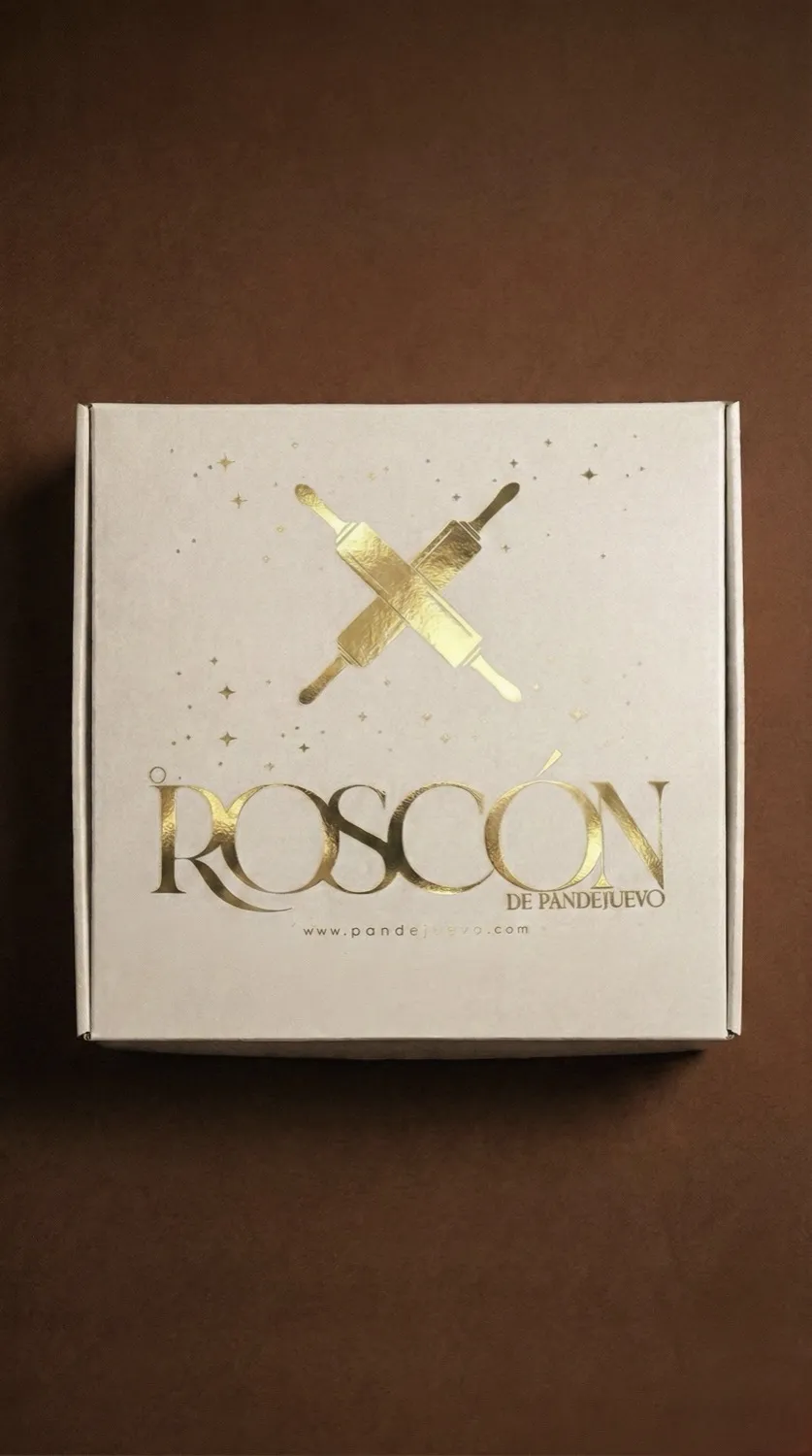 Roscón de Reyes de Pandejuevo en su caja de marca, para recoger en A Coruña y Cee