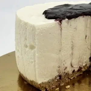 Tarta de queixo fría con froitos do bosque, Pandejuevo
